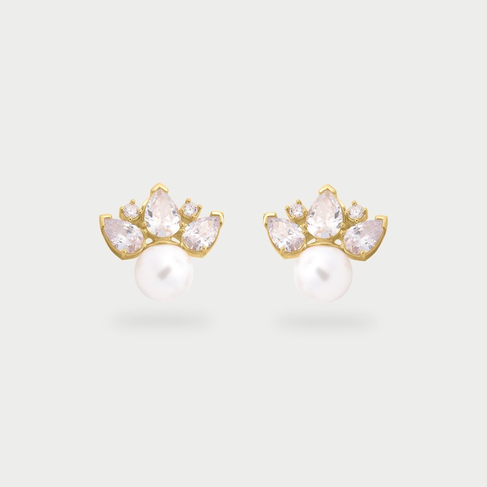 Rue Des Mille - Orecchino Lotus Perla - Argento - Perla