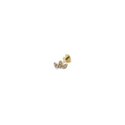 Rue Des Mille - Piercing Helix Trifoglio - Oro 18Kt - Diamanti Lab Grown