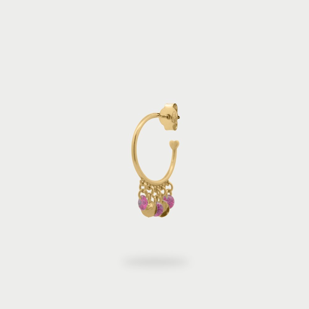 Rue Des Mille - Mono-Orecchino Hoop - Zirconi - Argento 925