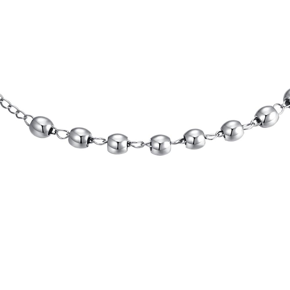 Luca Barra - Bracciale Rosario Uomo - Acciaio Nero - Sfere 4Mm