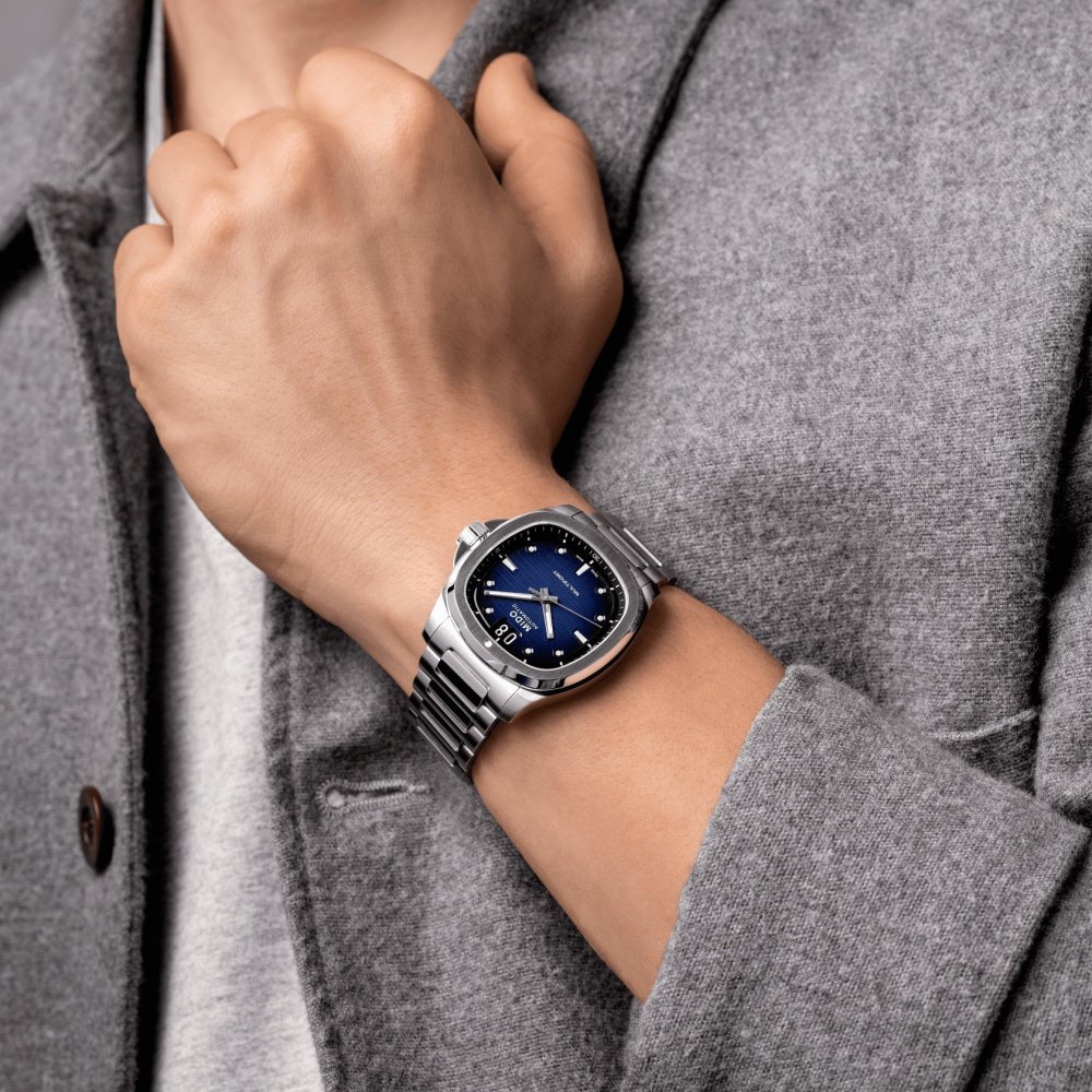Mido - Multifort Tv Big Date - Acciaio Inossidabile - Blu