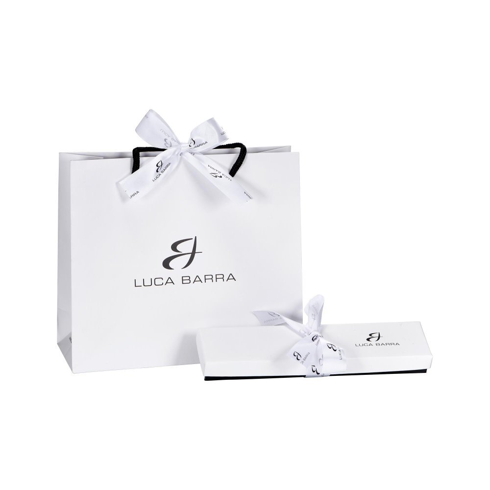 Luca Barra - Bracciale Uomo Acciaio - Corona - Smalto Nero