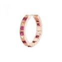 Rosato - Mono Orecchino Cerchietto - Argento - Oro Rosa