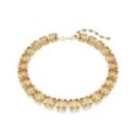 Swarovski - Collana Tennis Millenia - Cristalli Caramello - Placcato Oro