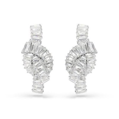 Swarovski - Orecchini Matrix - Nodo - Zirconia Bianchi