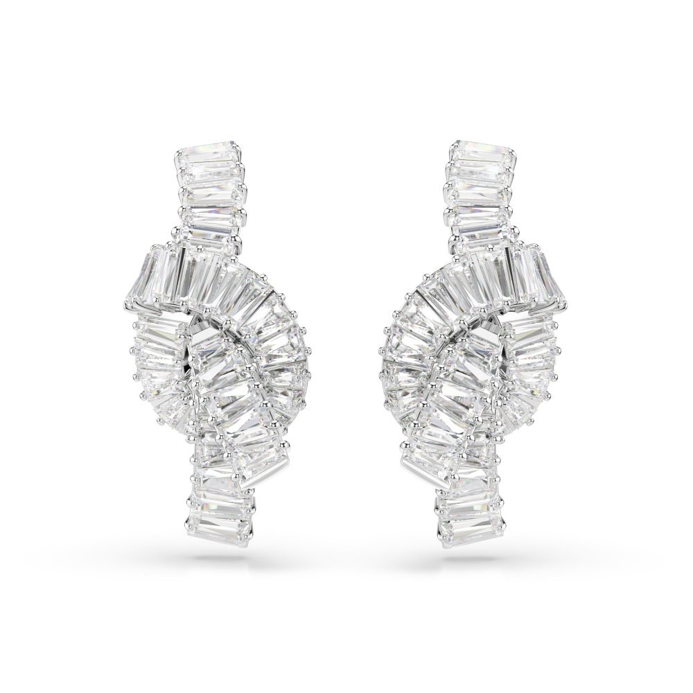 Swarovski - Orecchini Matrix - Nodo - Zirconia Bianchi