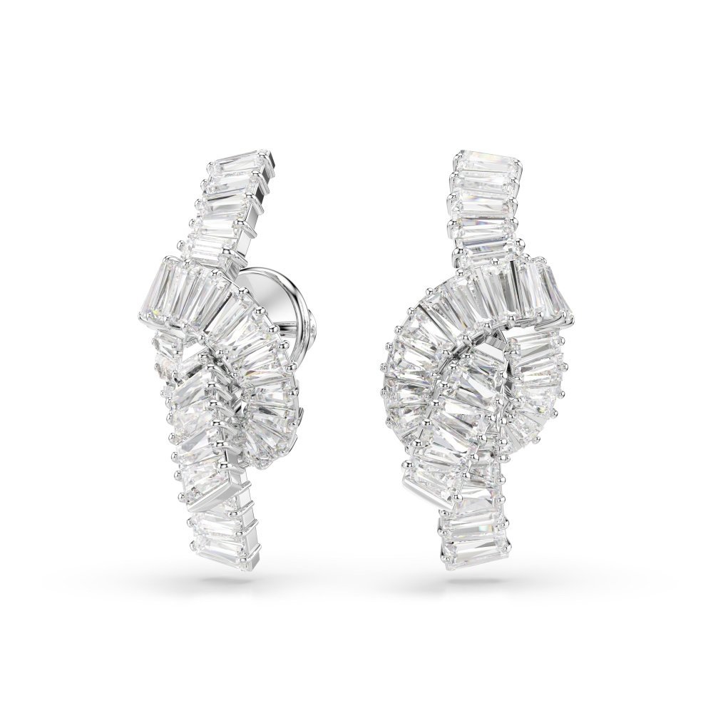 Swarovski - Orecchini Matrix - Nodo - Zirconia Bianchi