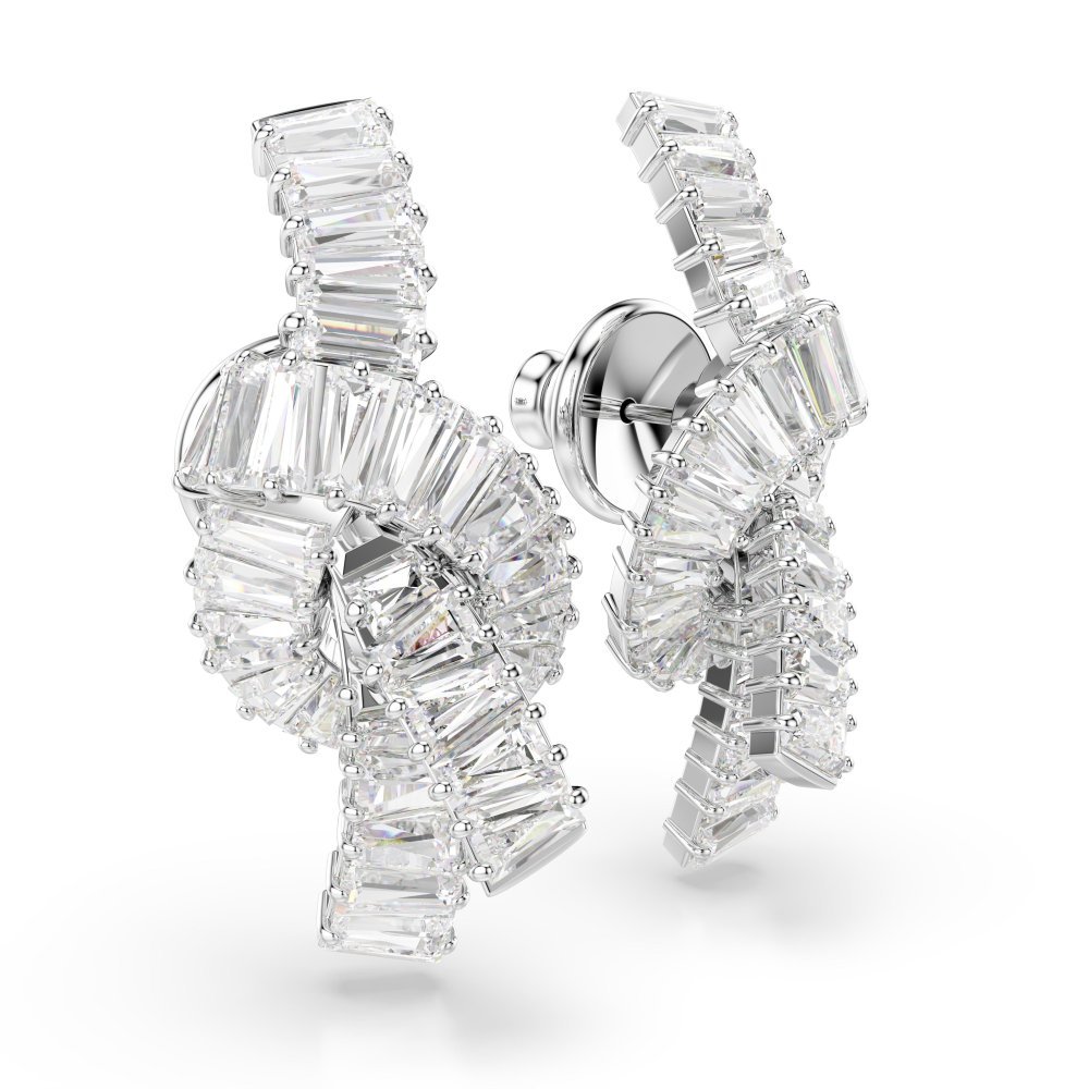 Swarovski - Orecchini Matrix - Nodo - Zirconia Bianchi
