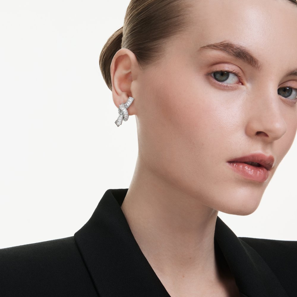 Swarovski - Orecchini Matrix - Nodo - Zirconia Bianchi
