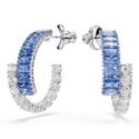 Swarovski - Orecchini Matrix - Zirconi Blu - Placcatura Rodio
