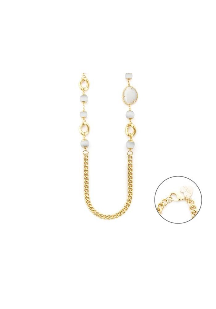 4Us Cesare Paciotti - Collana Occhio Di Gatto - Argento - Elegante