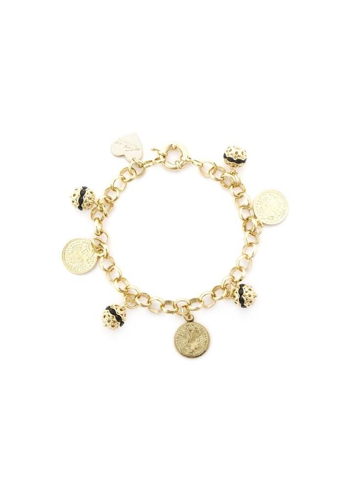 4Us Cesare Paciotti - Bracciale Moneta - Argento - Uomo