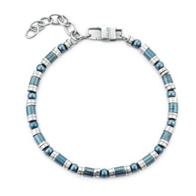 4Us Cesare Paciotti - Bracciale Tubetti - Acciaio - Pvd Blu
