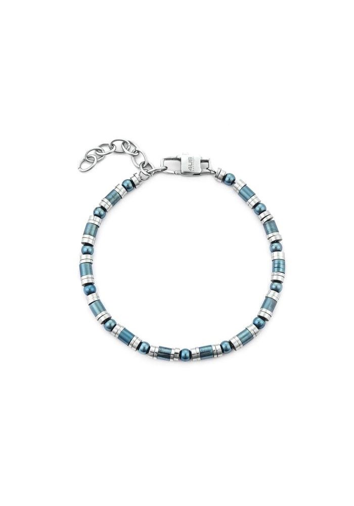 4Us Cesare Paciotti - Bracciale Tubetti - Acciaio - Pvd Blu