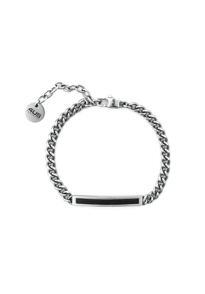 4Us Cesare Paciotti - Bracciale Piastra - Acciaio - Uomo