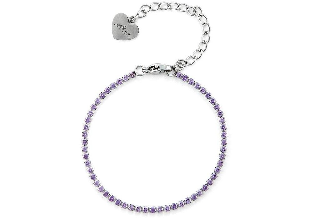 4Us Cesare Paciotti - Bracciale Tennis - Acciaio - Cristalli
