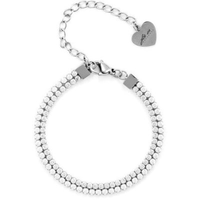 4Us Cesare Paciotti - Bracciale Tennis Doppio Filo - Acciaio - Donna