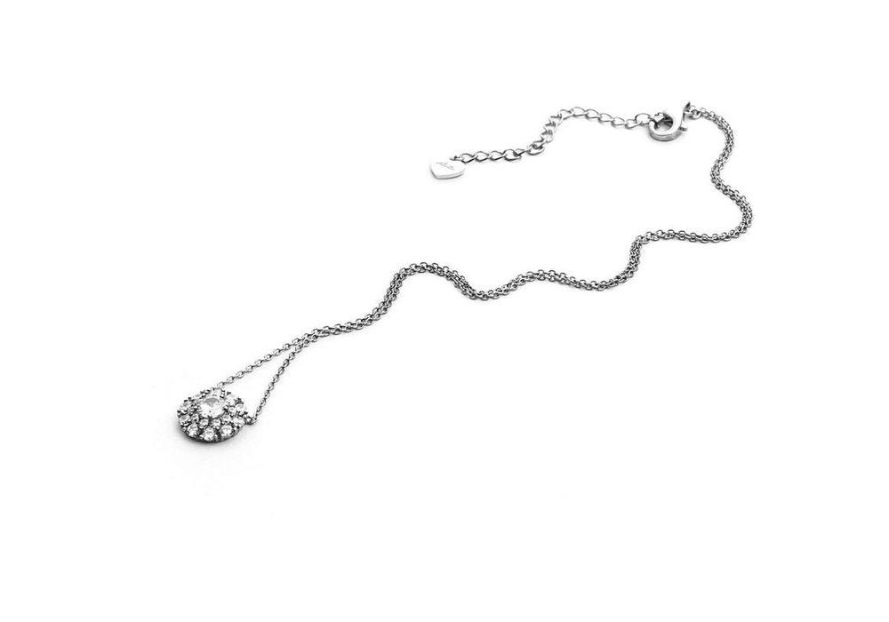 4Us Cesare Paciotti - Collana Donna - Argento - Zirconi