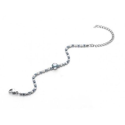 4Us Cesare Paciotti - Bracciale Tennis - Pietra Blu - Elegante