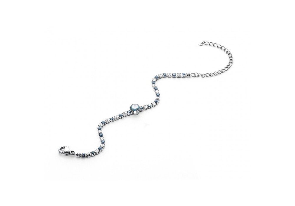 4Us Cesare Paciotti - Bracciale Tennis - Pietra Blu - Elegante