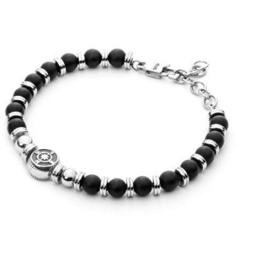 4Us Cesare Paciotti - Bracciale Uomo - Acciaio - Onice