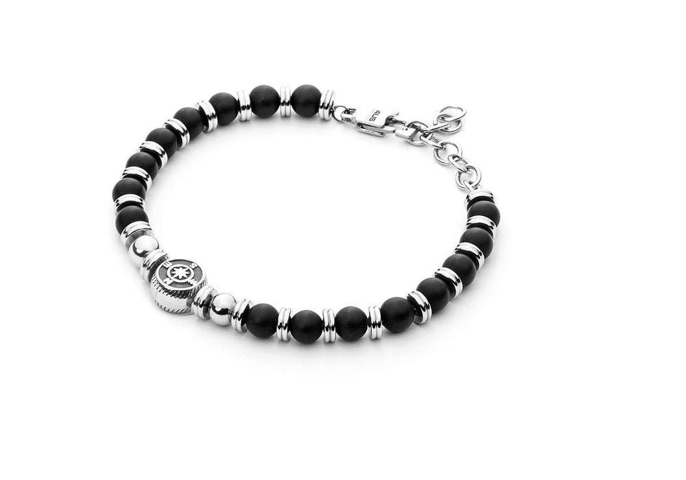 4Us Cesare Paciotti - Bracciale Uomo - Acciaio - Onice