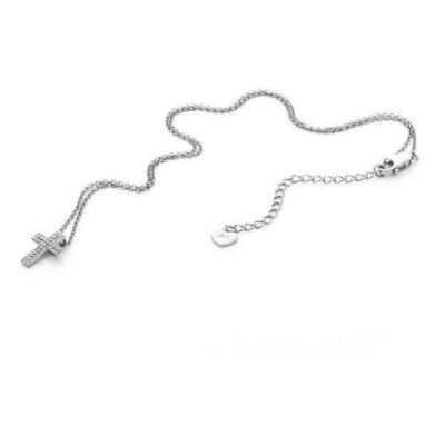 4Us Cesare Paciotti - Collana Croce - Argento 925 - Zirconi
