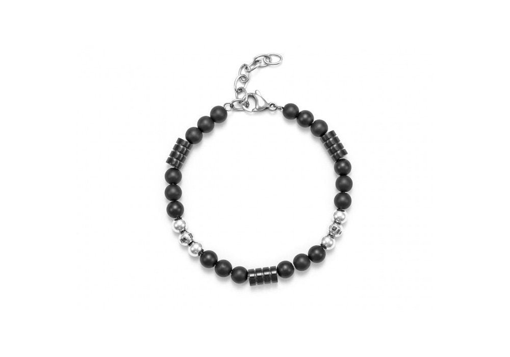 4Us Cesare Paciotti - Bracciale Sfere - Acciaio - Onice