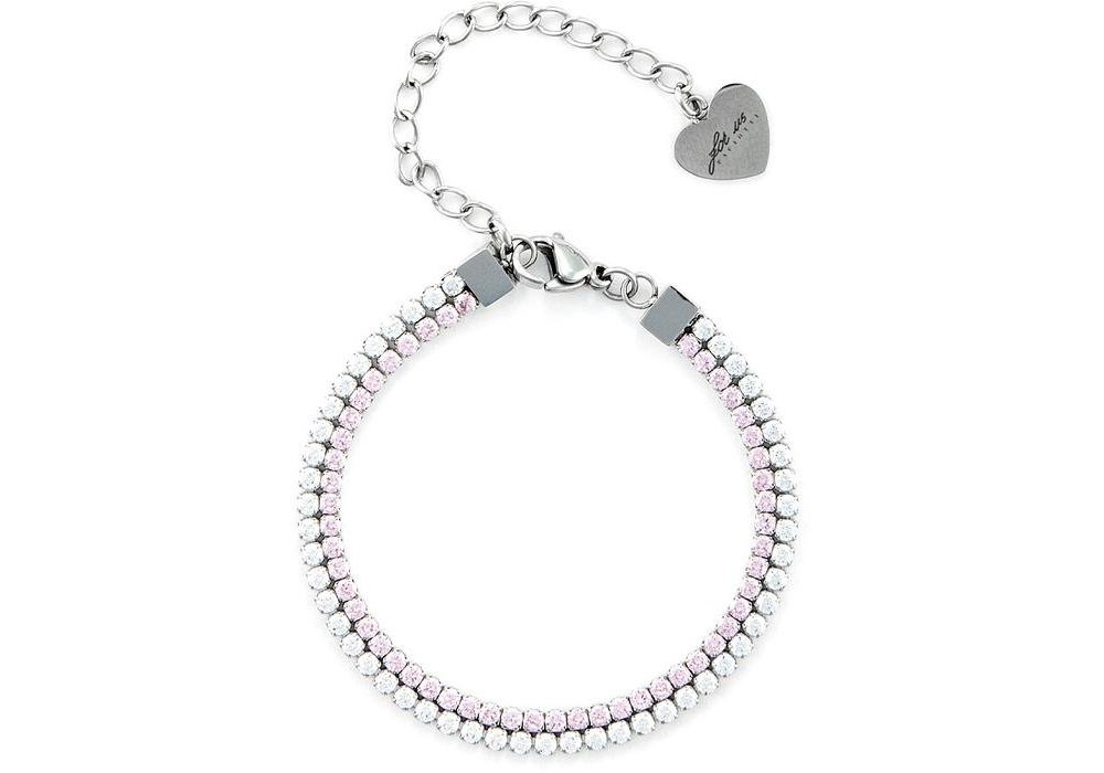 4Us Cesare Paciotti - Bracciale Tennis - Acciaio - Cristalli