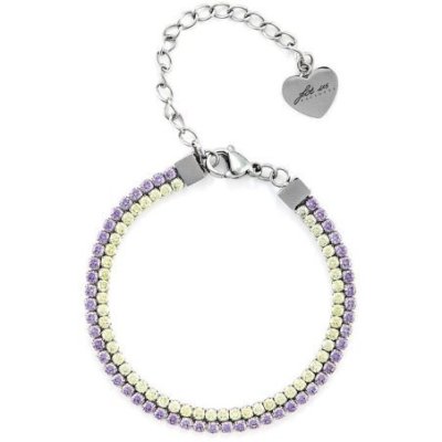 4Us Cesare Paciotti - Bracciale Tennis - Acciaio - Cristalli