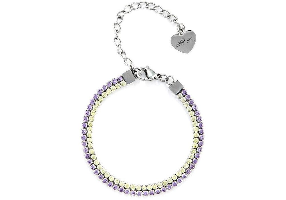 4Us Cesare Paciotti - Bracciale Tennis - Acciaio - Cristalli