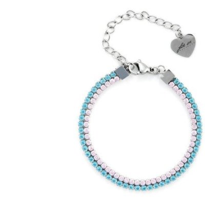 4Us Cesare Paciotti - Bracciale Tennis - Acciaio - Cristalli