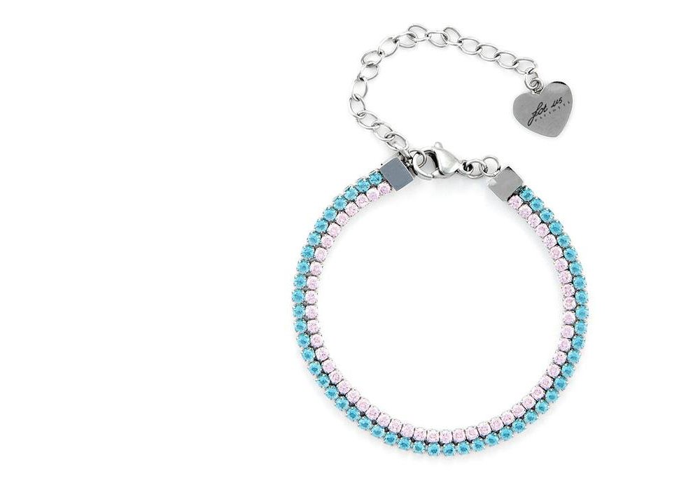 4Us Cesare Paciotti - Bracciale Tennis - Acciaio - Cristalli
