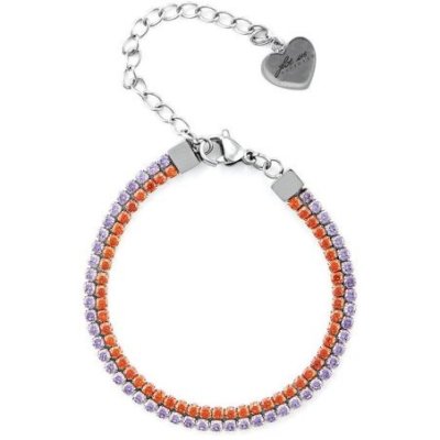 4Us Cesare Paciotti - Bracciale Tennis Doppio Filo - Acciaio - Donna