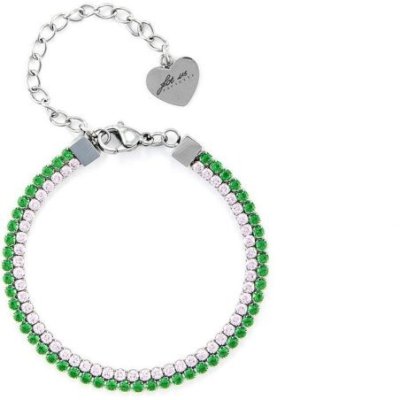 4Us Cesare Paciotti - Bracciale Tennis Doppio Filo - Acciaio - Donna
