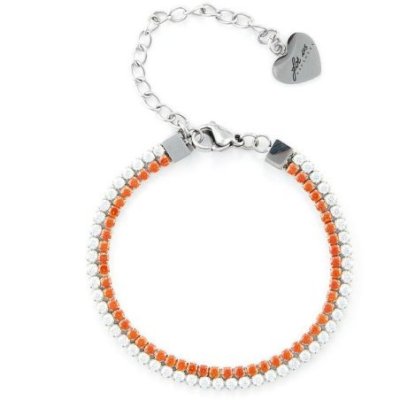 4Us Cesare Paciotti - Bracciale Tennis - Acciaio - Cristalli