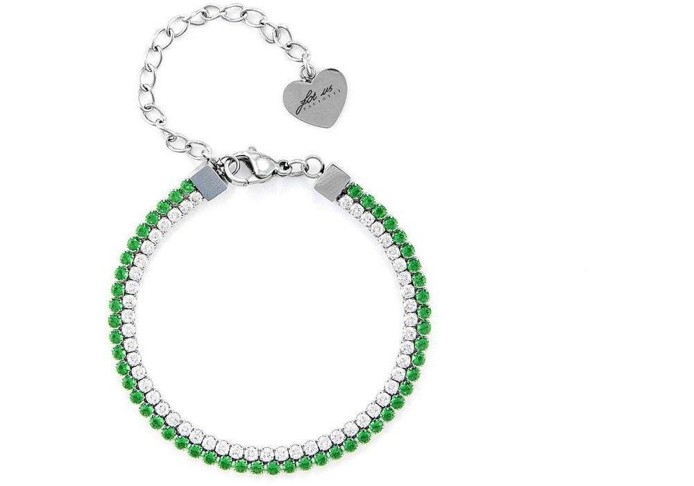 4Us Cesare Paciotti - Bracciale Tennis - Cristalli - Acciaio