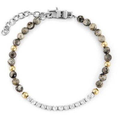 4Us Cesare Paciotti - Bracciale Sfere Mezzo Tennis - Acciaio - Oro