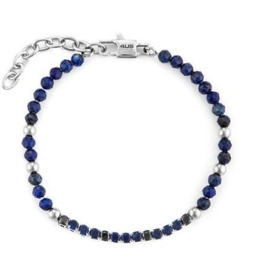 4Us Cesare Paciotti - Bracciale Sfere Mezzo Tennis - Acciaio - Zirconi