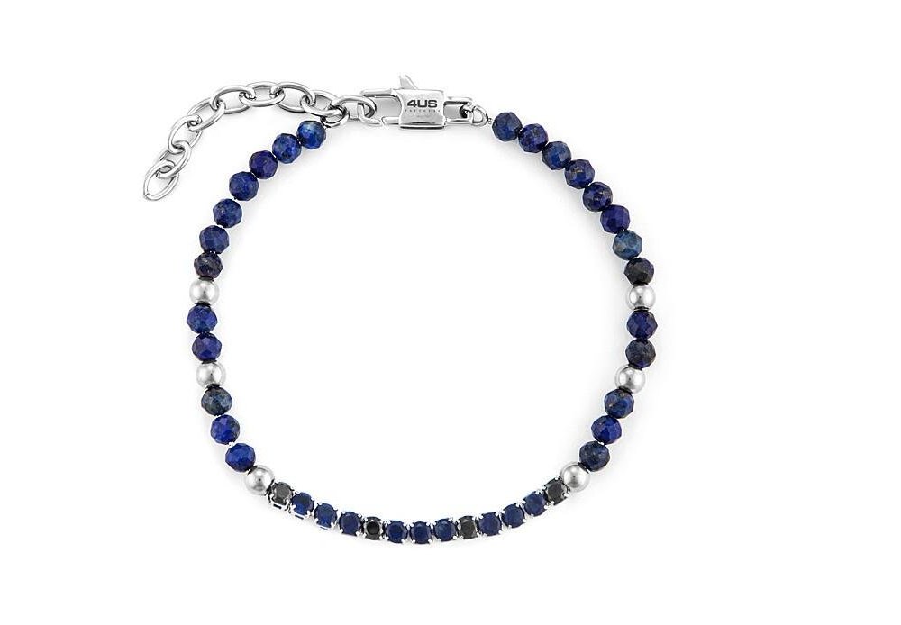 4Us Cesare Paciotti - Bracciale Sfere Mezzo Tennis - Acciaio - Zirconi