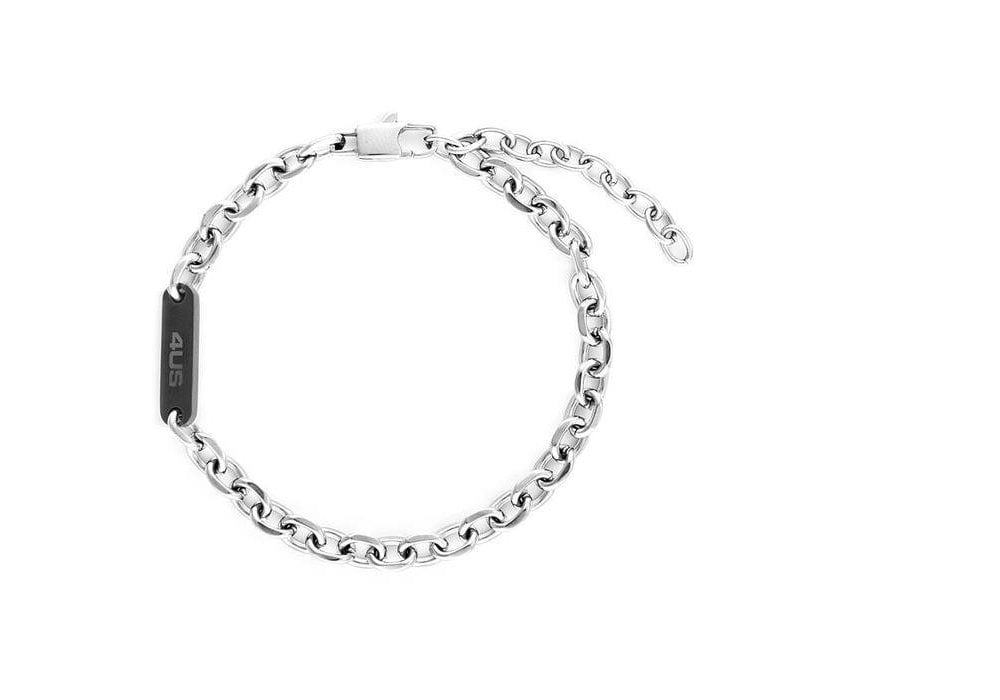 4Us Cesare Paciotti - Bracciale Acciaio - Uomo - Argento