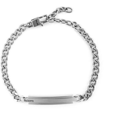 4Us Cesare Paciotti - Bracciale Targa - Acciaio - Uomo