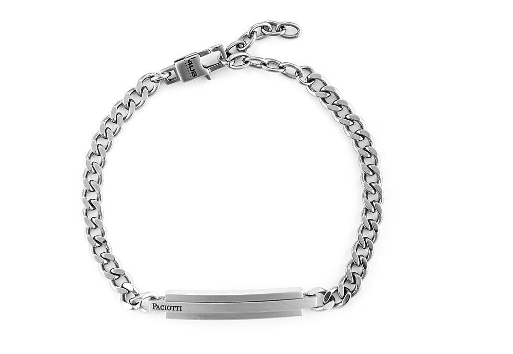 4Us Cesare Paciotti - Bracciale Targa - Acciaio - Uomo
