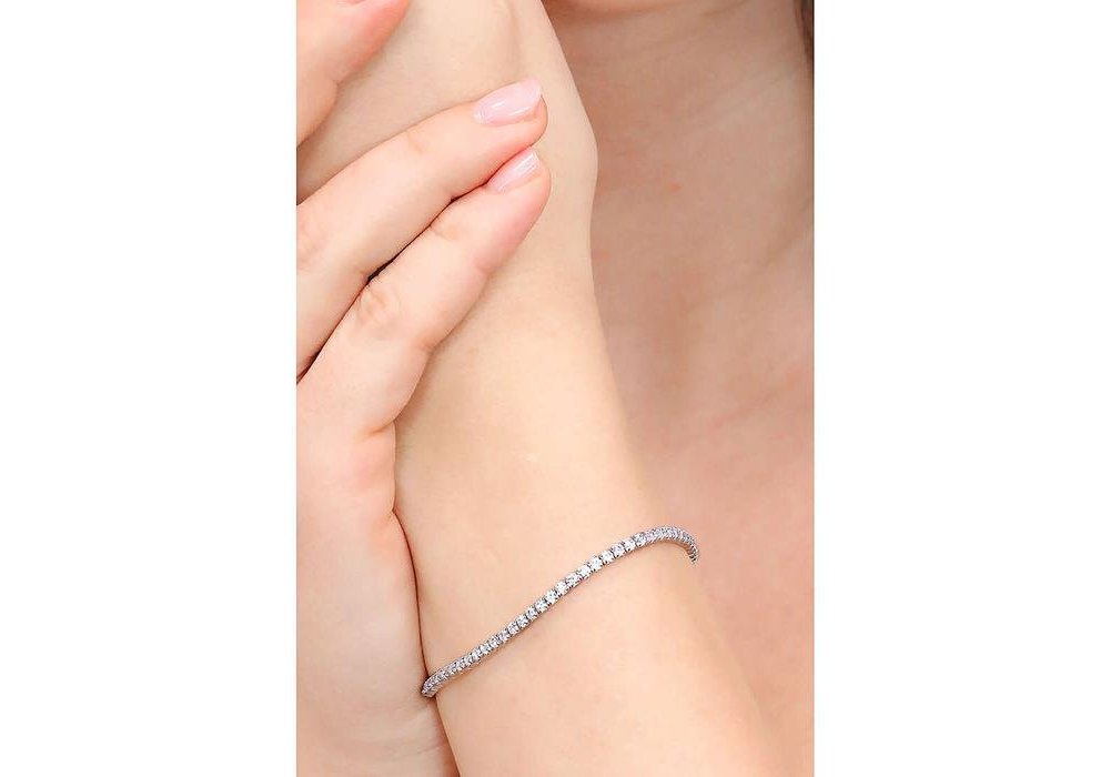 4Us Cesare Paciotti - Bracciale Tennis - Argento 925 - Zirconi