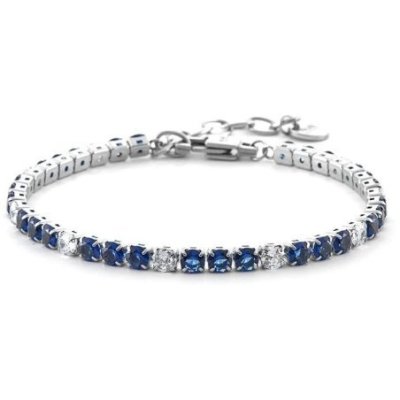 4Us Cesare Paciotti - Bracciale Tennis - Acciaio - Zirconi Bianchi