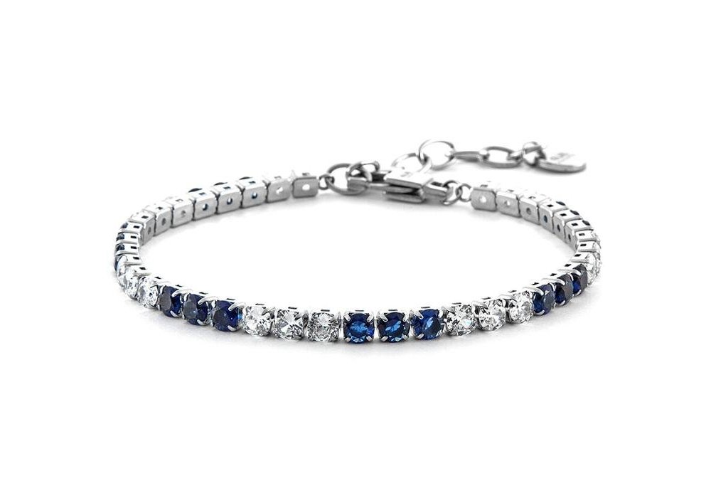 4Us Cesare Paciotti - Bracciale Tennis - Acciaio - Zirconi Bianchi