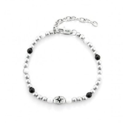4Us Cesare Paciotti - Bracciale Rosa Dei Venti - Acciaio - Zirconi
