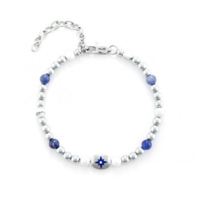 4Us Cesare Paciotti - Bracciale Rosa Dei Venti - Acciaio - Zirconi