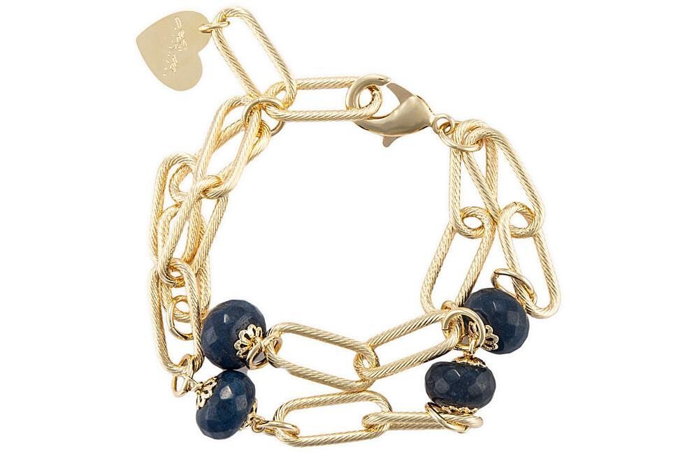 4Us Cesare Paciotti - Bracciale Giada Zaffiro - Oro - Donna