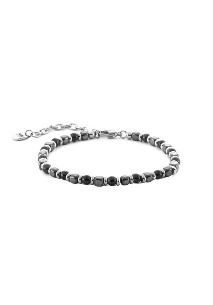4Us Cesare Paciotti - Bracciale Palline Ematite - Uomo - Elegante